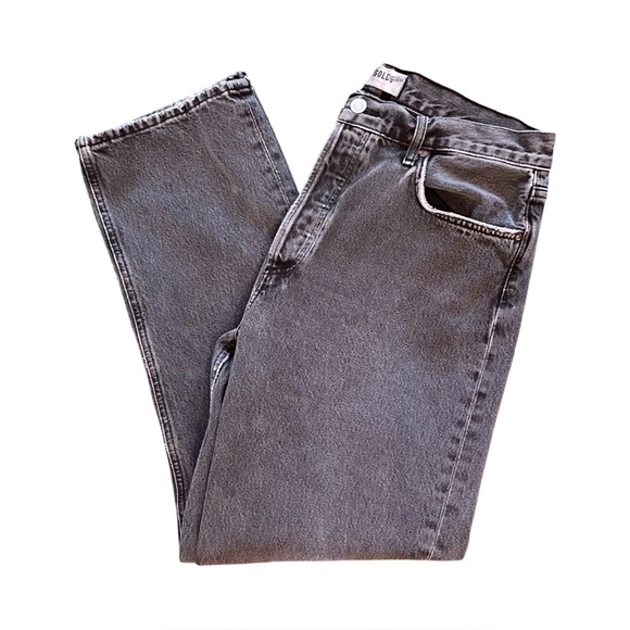 AGOLDE 90s Pinch Waist Straight Leg High Rise Medium Gray Denim Jean Size 30 - Picture 7 of 12